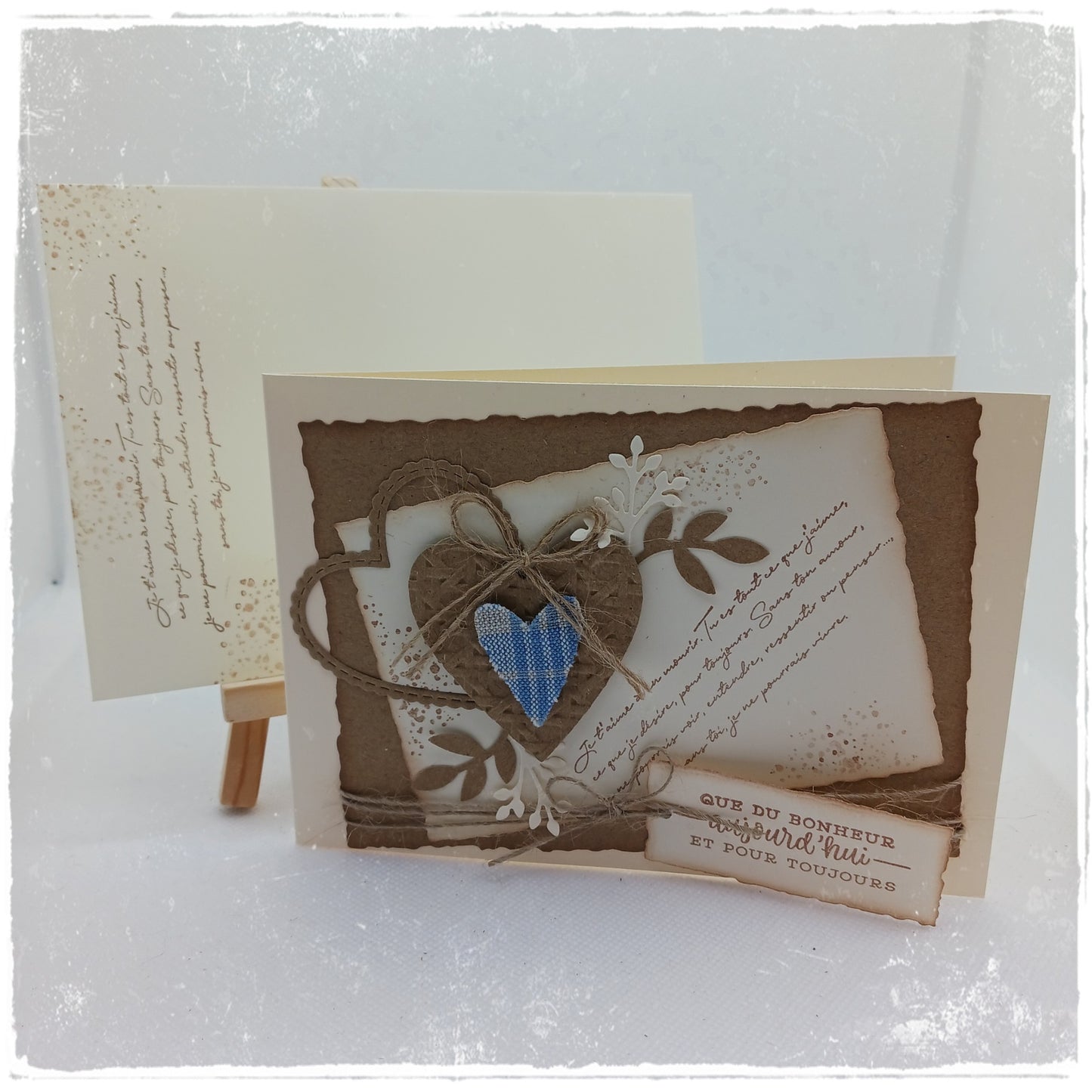 Carte double - Duo de chats - "D'Liebi bring d'Liebi"